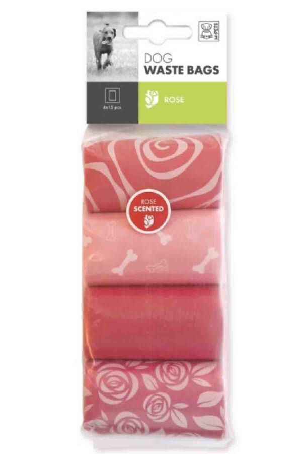 M-Pets Gül Kokulu Dışkı Toplama Poşeti 15 Yaprak 8li Paket