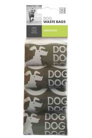 M-PETS - M-Pets Desenli Dışkı Toplama Poşeti 15 Yaprak 4lü Paket