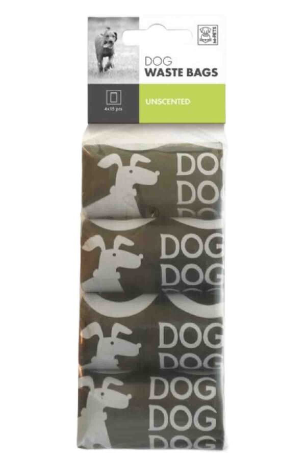 M-Pets Desenli Dışkı Toplama Poşeti 15 Yaprak 4lü Paket