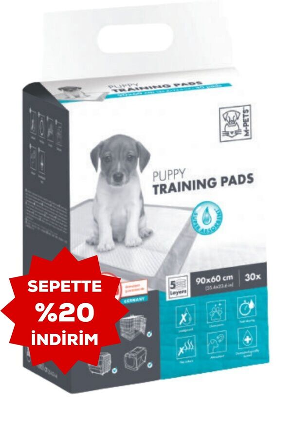 M-Pets Puppy Köpek Çiş Eğitim Pedi 90x60cm 30lu