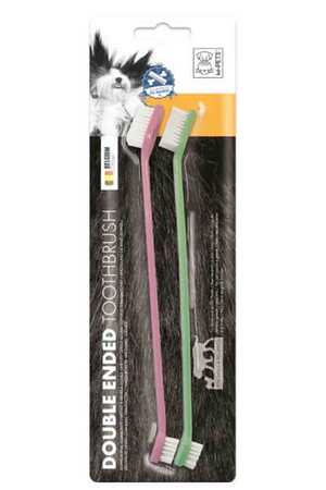 M-PETS - M-Pets Çift Taraflı Diş Fırçası 2li