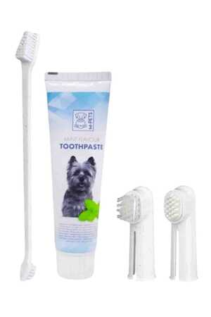 M-PETS - M-Pets Köpekler İçin Naneli Diş Macunu ve Fırça Seti
