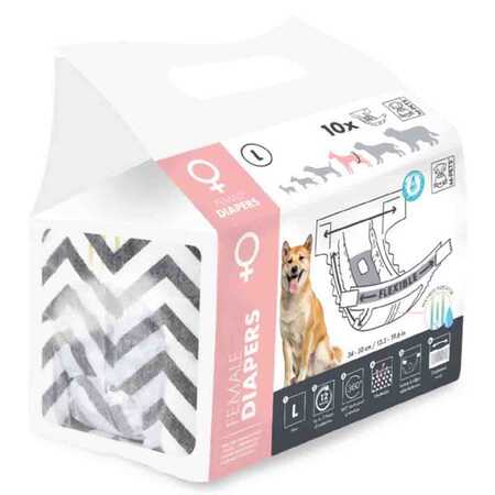 M-PETS - M-Pets Diapers Dişi Köpekler İçin Külot (L) 10lu