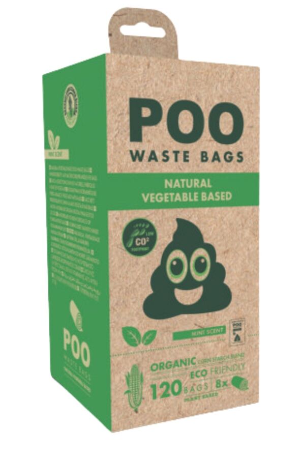 M-Pets Poo Dışkı Poşeti 15 Yaprak Nane Kokulu 8li Paket