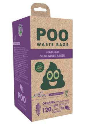 M-PETS - M-Pets Poo Dışkı Poşeti 15 Yaprak Lavanta Kokulu 8li Paket