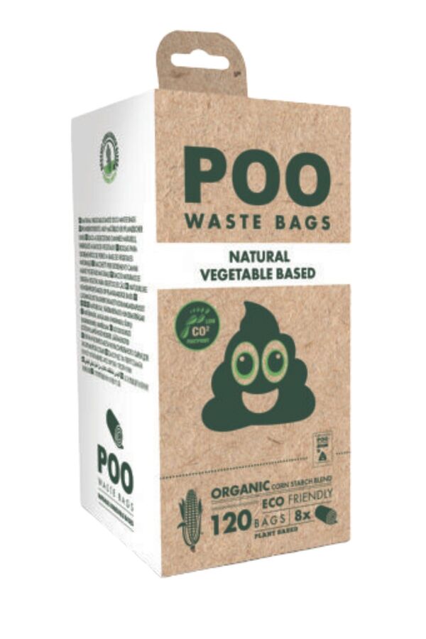 M-Pets Poo Dışkı Poşeti 15 Yaprak Natural 8li Paket