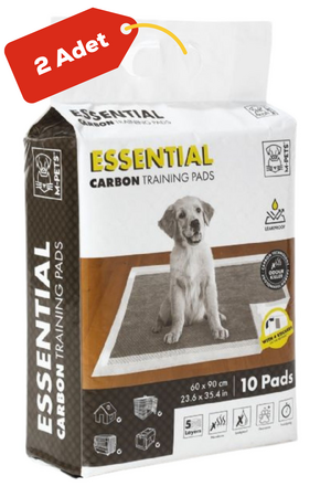 M-PETS - M-Pets Essential Karbonlu Yapışkanlı Çiş Pedi 60x90cm 10lu (2 Adet)