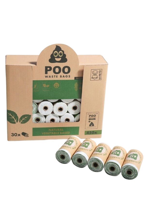 M-Pets Poo Dışkı Poşeti 15 Yaprak Nane Kokulu M-Pets Poo Dışkı Poşeti 15 Yaprak Nane Kokulu