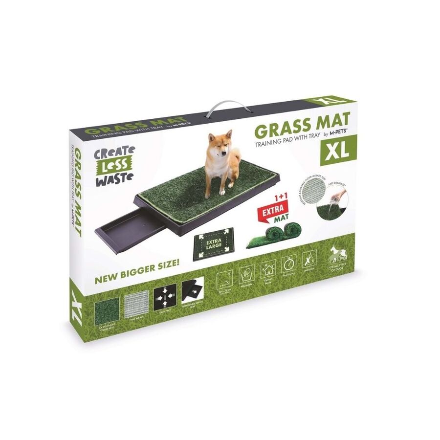 M-Pets Grass Mat Çekmeceli Çimli Köpek Tuvaleti XL 50x76cm - 1