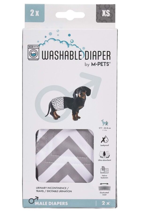 M-Pets Erkek Köpekler İçin Yıkanabilir Külot 2li (XS)