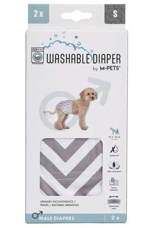 M-PETS - M-Pets Erkek Köpekler İçin Yıkanabilir Külot 2li (S)