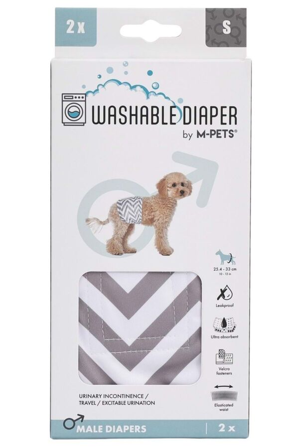 M-Pets Erkek Köpekler İçin Yıkanabilir Külot 2li (S)