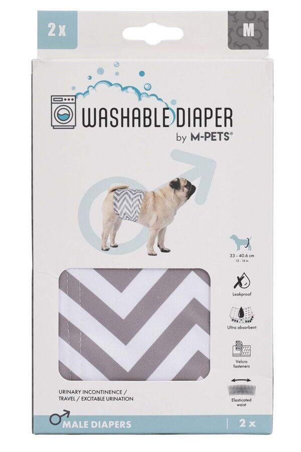 M-Pets Erkek Köpekler İçin Yıkanabilir Külot 2li (M)