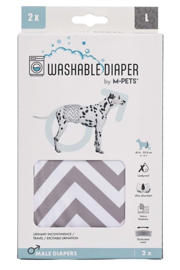 M-Pets Erkek Köpekler İçin Yıkanabilir Külot 2li (L)