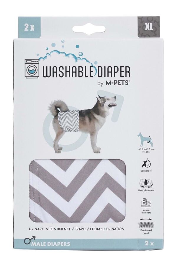 M-Pets Erkek Köpekler İçin Yıkanabilir Külot 2li (XL)