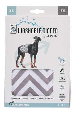 M-PETS - M-Pets Erkek Köpekler İçin Yıkanabilir Külot 2li (XXL)