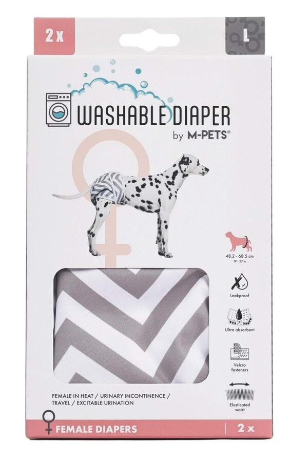 M-Pets Dişi Köpekler İçin Yıkanabilir Külot 2li (L)
