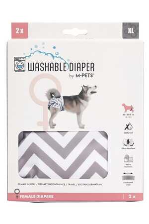 M-PETS - M-Pets Dişi Köpekler İçin Yıkanabilir Külot 2li (XL)