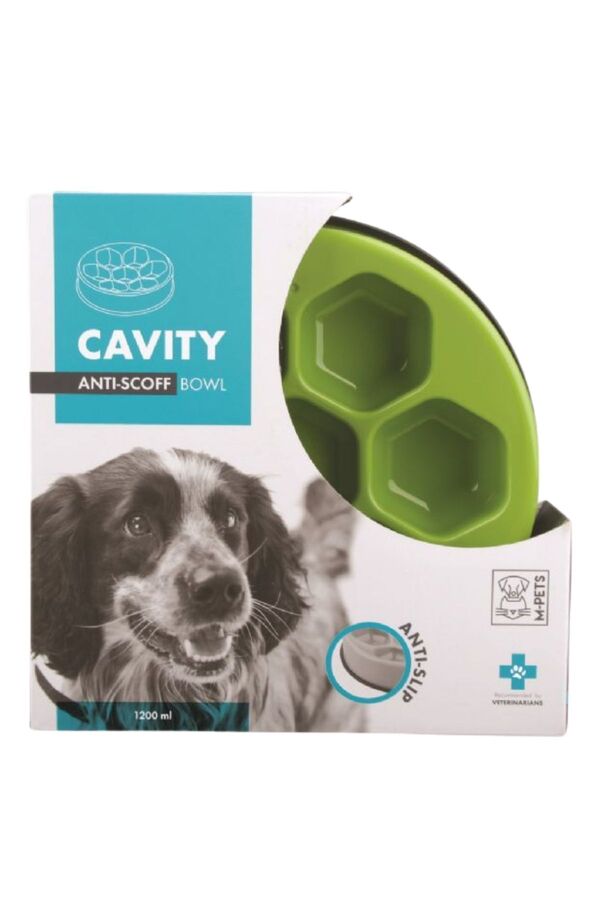 M-Pets Cavity Yavaş Yeme Mama Kabı 1200ml Yeşil