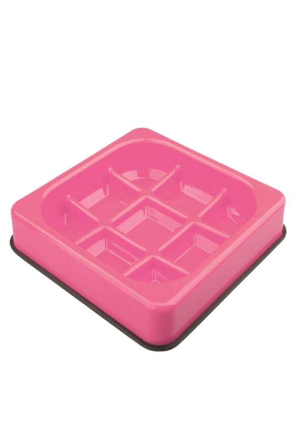 M-Pets Waffle Yavaş Yeme Mama Kabı 1500ml Pembe