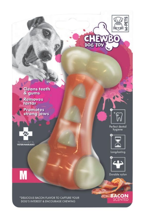 M-Pets Chewbo Tribone Dental Et Aromalı Köpek Oyuncağı M