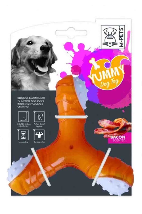 M-Pets Yummy Propeller Et Aromalı Kauçuk Köpek Oyuncağı