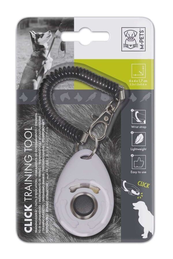 M-Pets Köpek Eğitim Aparatı Clicker Siyah Beyaz - 1