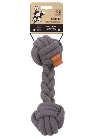M-PETS - M-Pets Coto Grey Duo Ball Örgü Oyuncak 28cm M-PETS - M-Pets Coto Grey Duo Ball Örgü Oyuncak 28cm