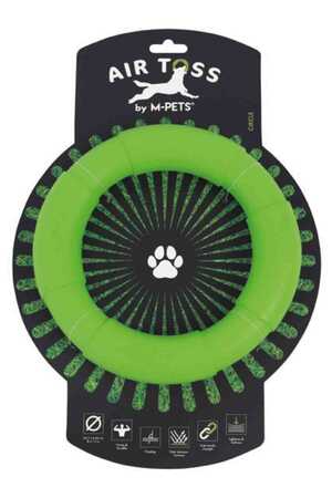 M-PETS - M-Pets Air Toss Circle Dayanıklı Suda Yüzen Köpek Oyuncağı Yeşil