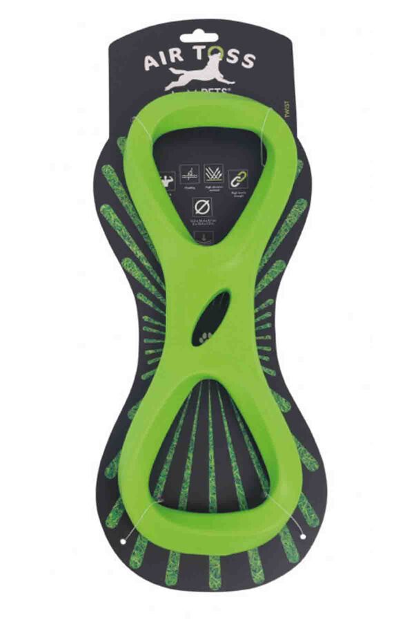 M-Pets Air Toss Twist Dayanıklı Suda Yüzen Köpek Oyuncağı Yeşil