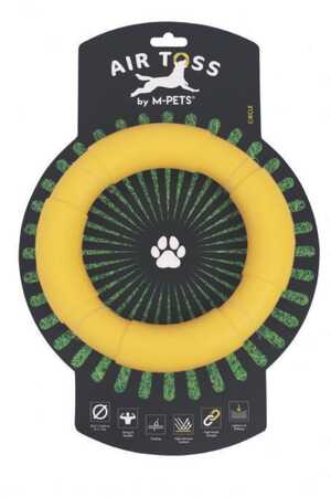 M-Pets Air Toss Circle Dayanıklı Suda Yüzen Köpek Oyuncağı Yellow