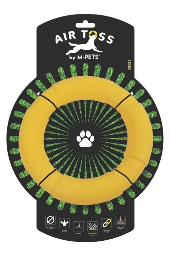 M-Pets Air Toss Circle Dayanıklı Suda Yüzen Köpek Oyuncağı