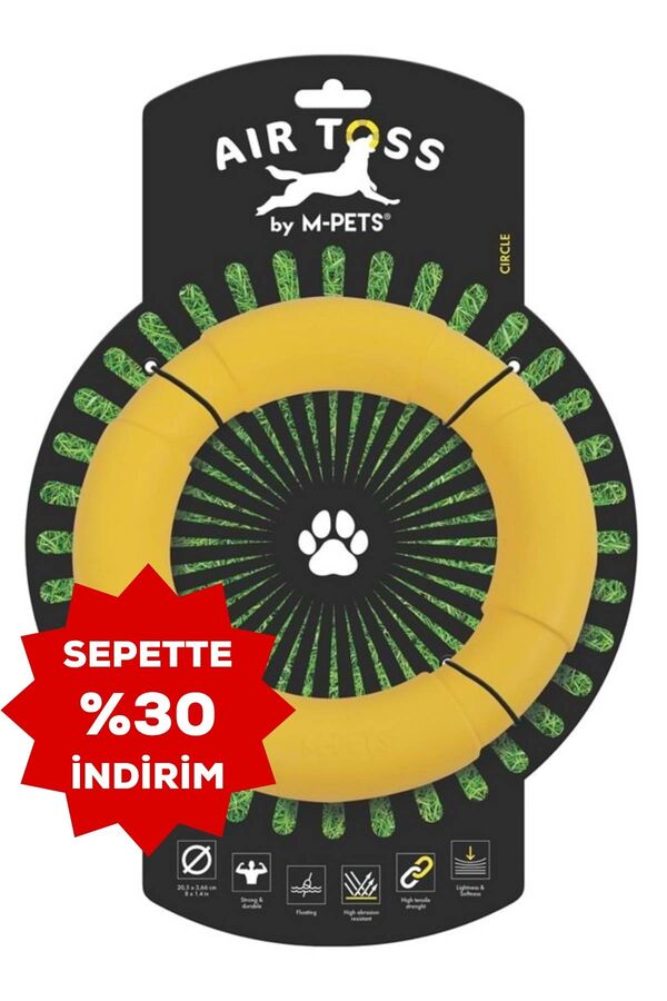 M-Pets Air Toss Circle Dayanıklı Suda Yüzen Köpek Oyuncağı