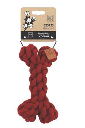 M-PETS - M-Pets Coto Red Bone Örgü Kemik Oyuncak 19cm