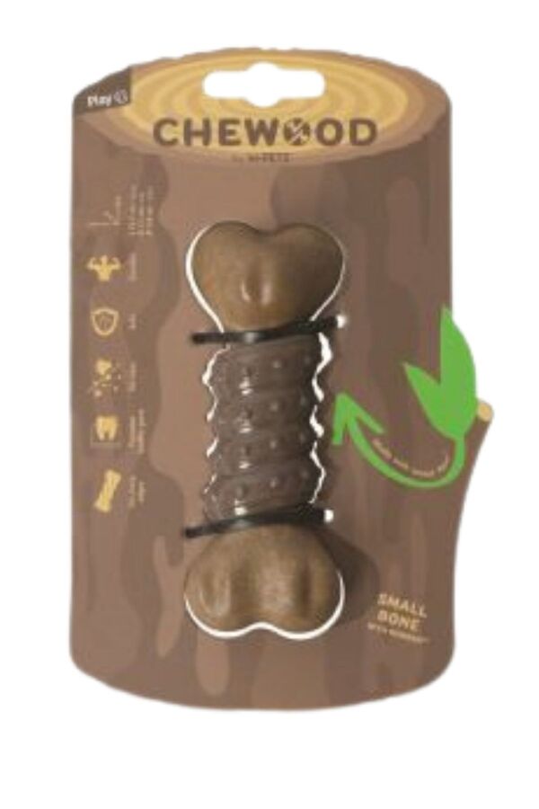 M-Pets Chewood Small Bone With Rubber Köpek Oyuncağı (S)