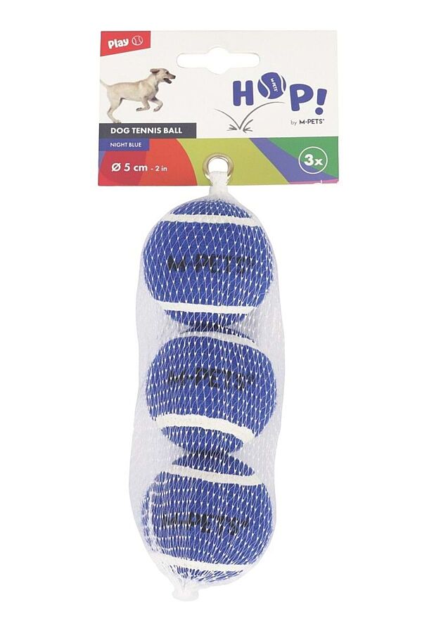M-Pets HOP Tenis Topu 5cm Mavi (3 Adet) - 1
