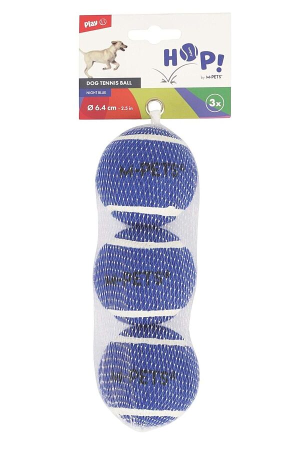 M-Pets HOP Tenis Topu 6.4cm Mavi (3 Adet) - 1