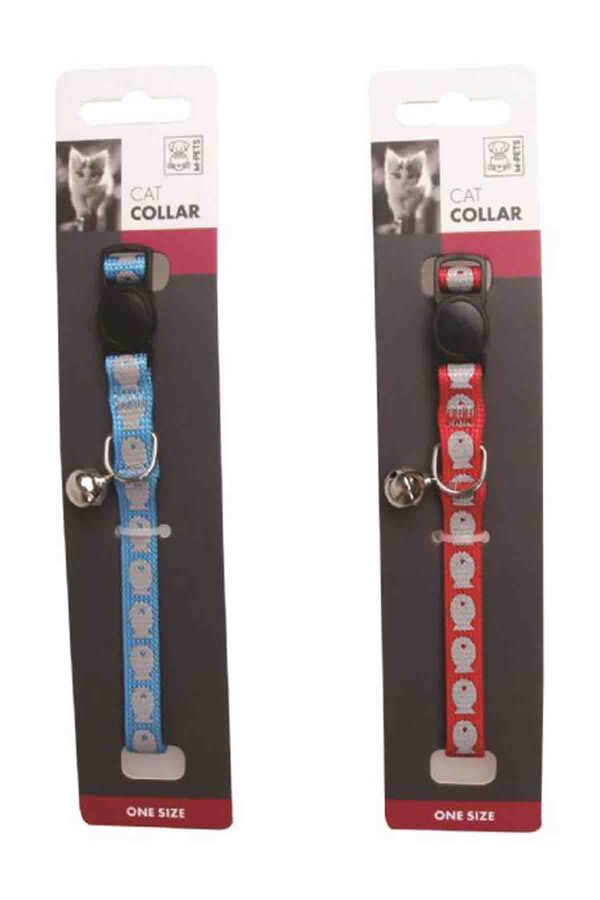 M-Pets Reflective Zilli Kedi Boyun Tasması Mavi/Kırmızı M-Pets Reflective Zilli Kedi Boyun Tasması Mavi/Kırmızı