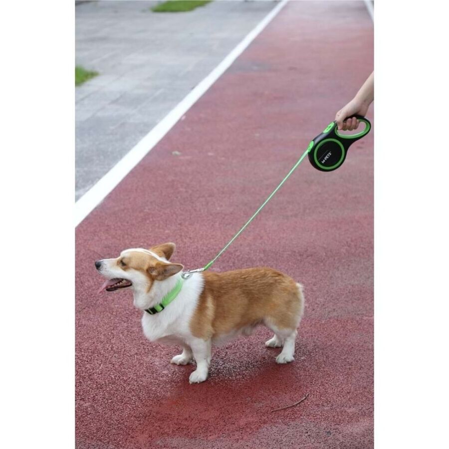 M-Pets Liberty Otomatik Şerit Gezdirme Kayışı Yeşil 3m S