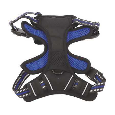 M-Pets Hiking Reflektörlü Soft Sırt Tasması Mavi (XL) - Thumbnail (2)