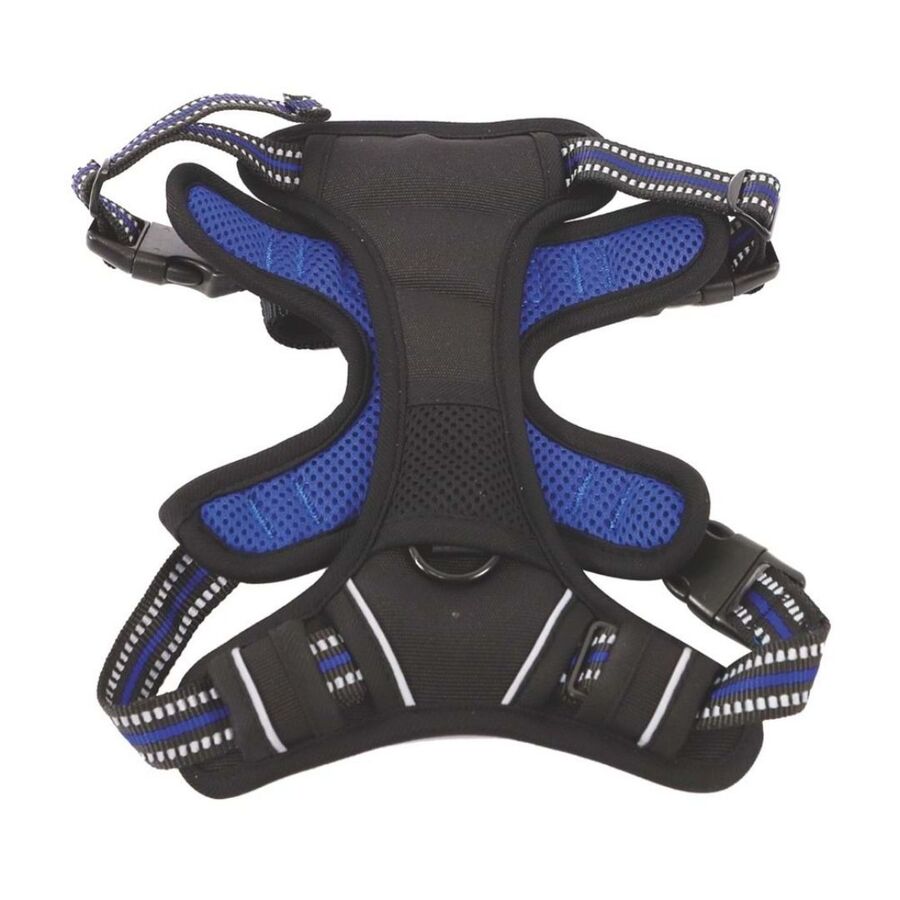 M-Pets Hiking Reflektörlü Soft Sırt Tasması Mavi (XL)