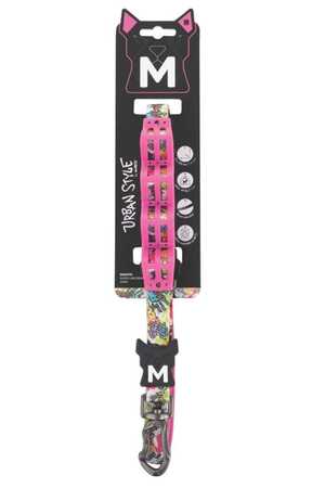 M-Pets Urbanstyle Graffiti Şok Emici Gezdirme Tasması (M)