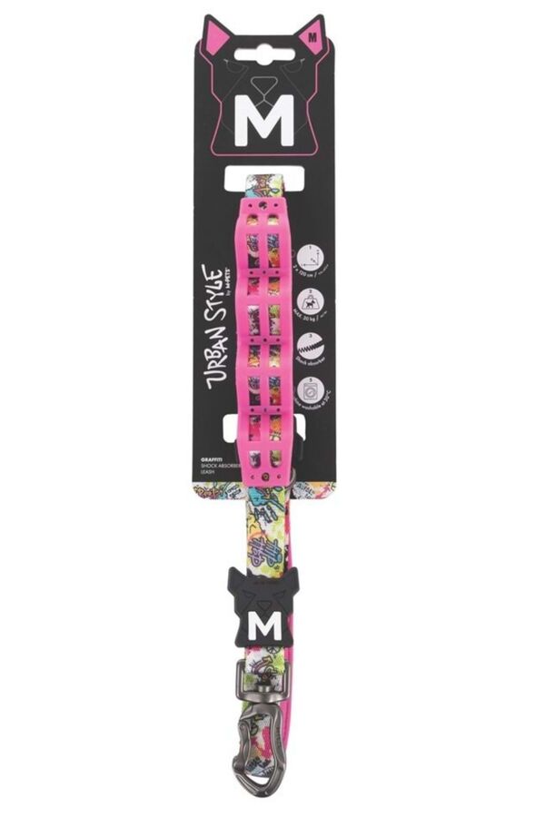 M-Pets Urbanstyle Graffiti Şok Emici Gezdirme Tasması (M) - 1
