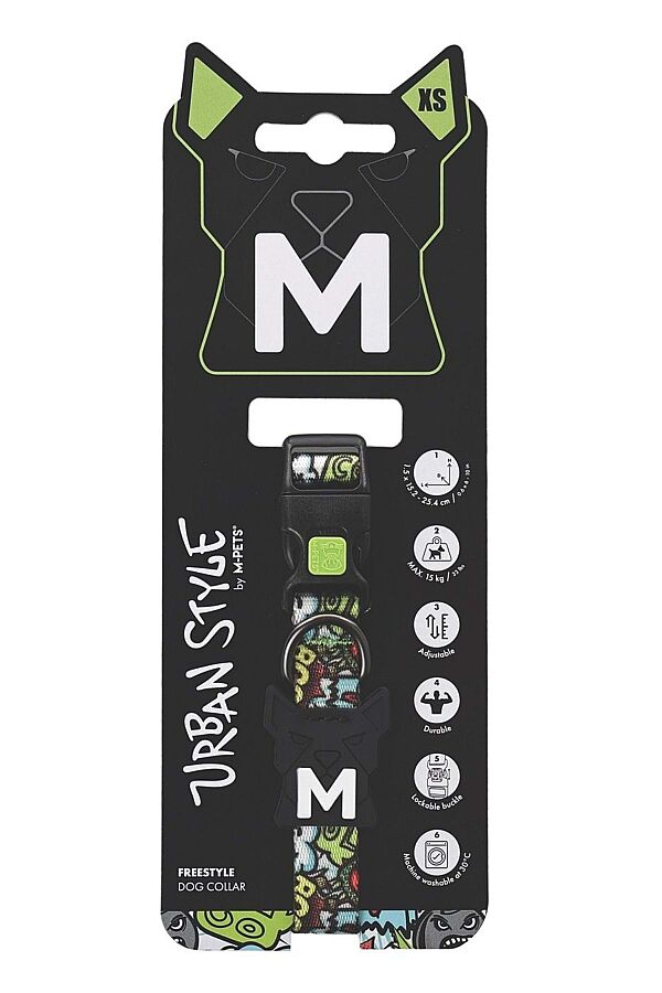 M-Pets Urbanstyle Freestyle Renkli Köpek Boyun Tasması (XS) - 1