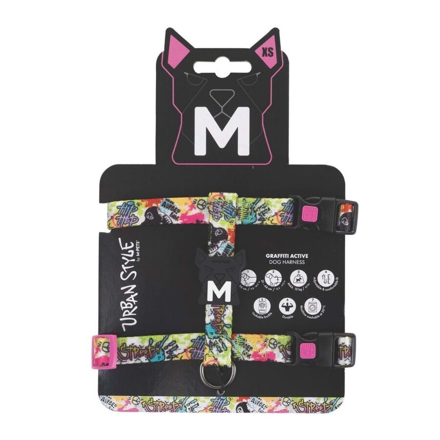 M-Pets Urbanstyle Graffiti Active Köpek Göğüs Tasması (XS) - 1