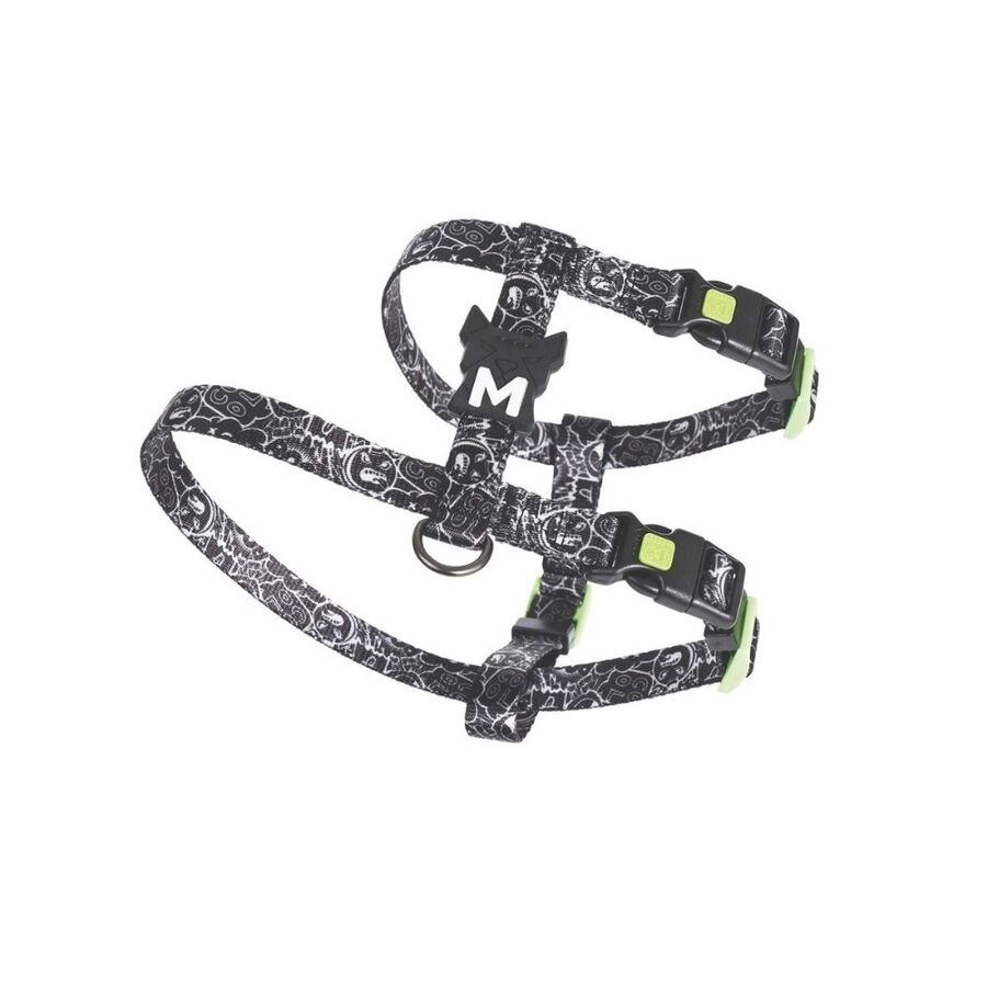 M-Pets Urbanstyle Siyah Beyaz Active Köpek Göğüs Tasması (XS) - 3