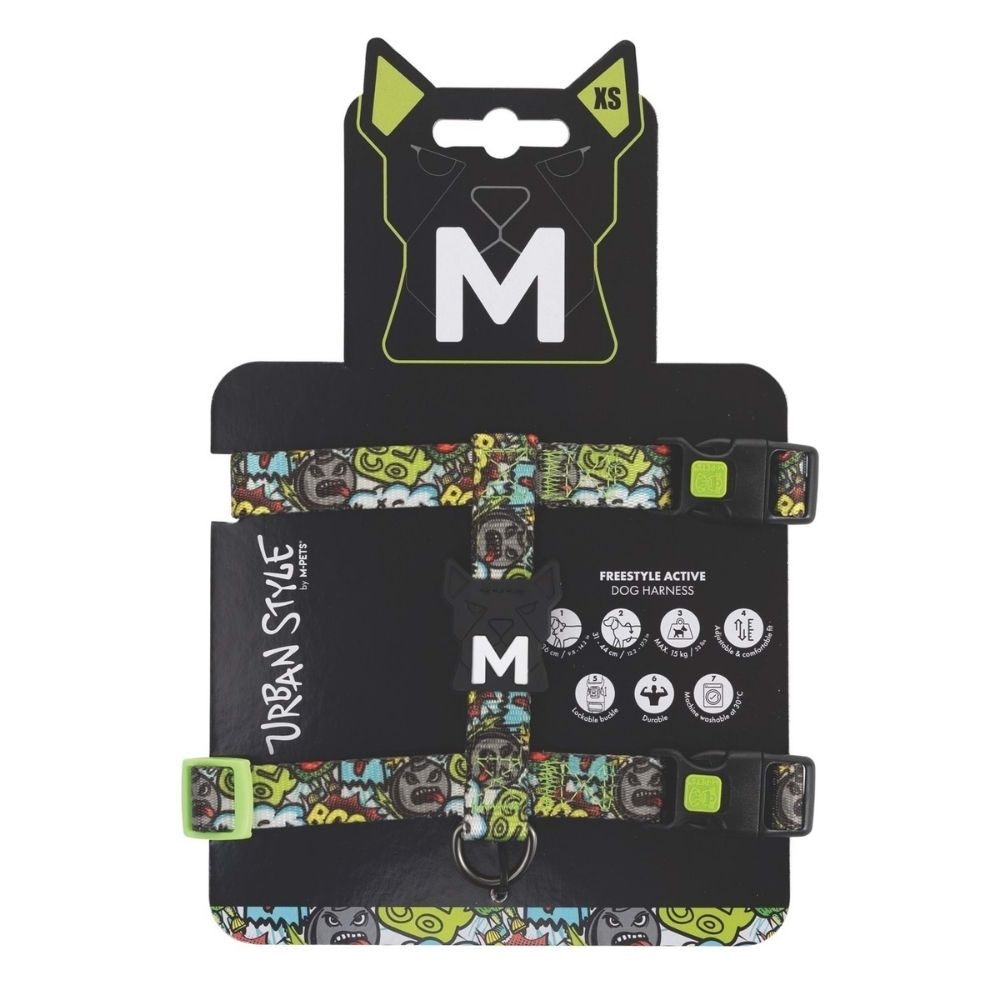 M-Pets Urbanstyle Multicolor Active Köpek Göğüs Tasması (XS)