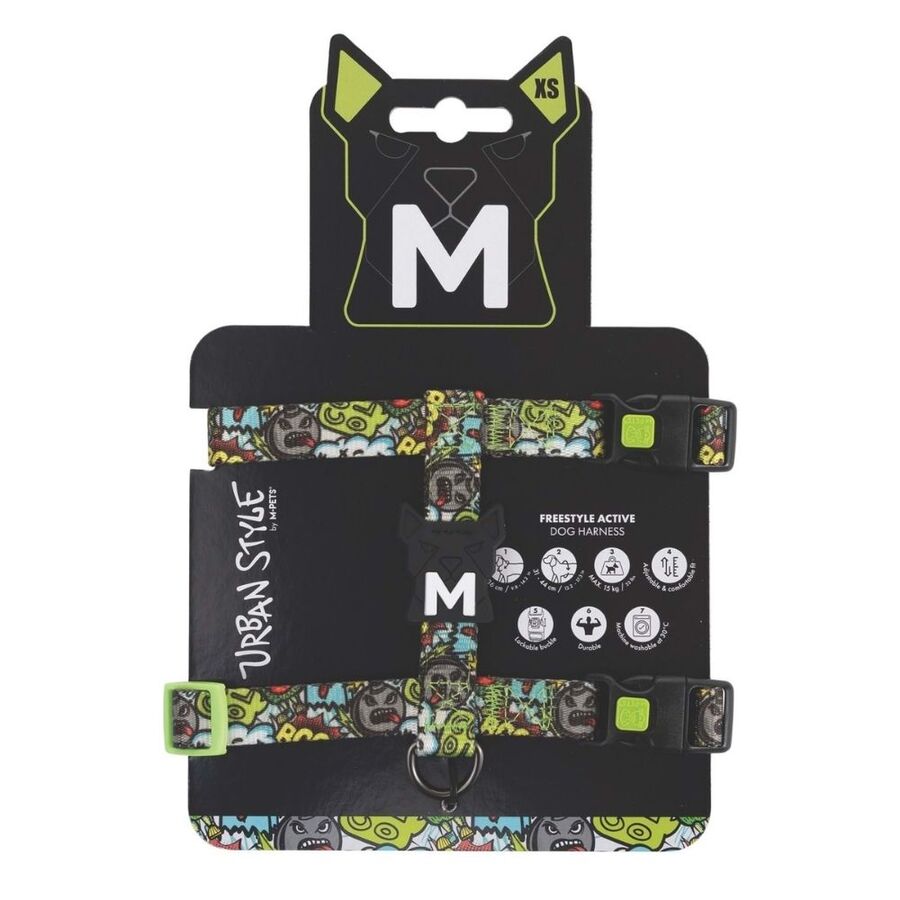 M-Pets Urbanstyle Multicolor Active Köpek Göğüs Tasması (XS) - 1