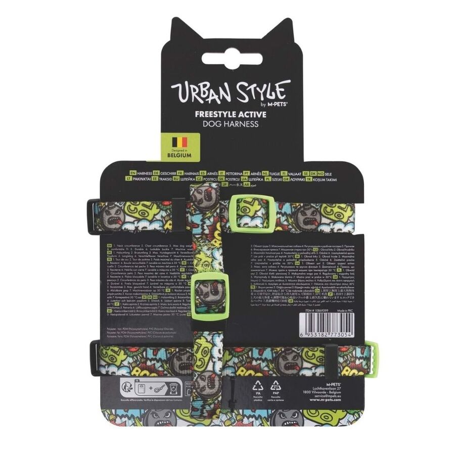 M-Pets Urbanstyle Multicolor Active Köpek Göğüs Tasması (XS) - 5