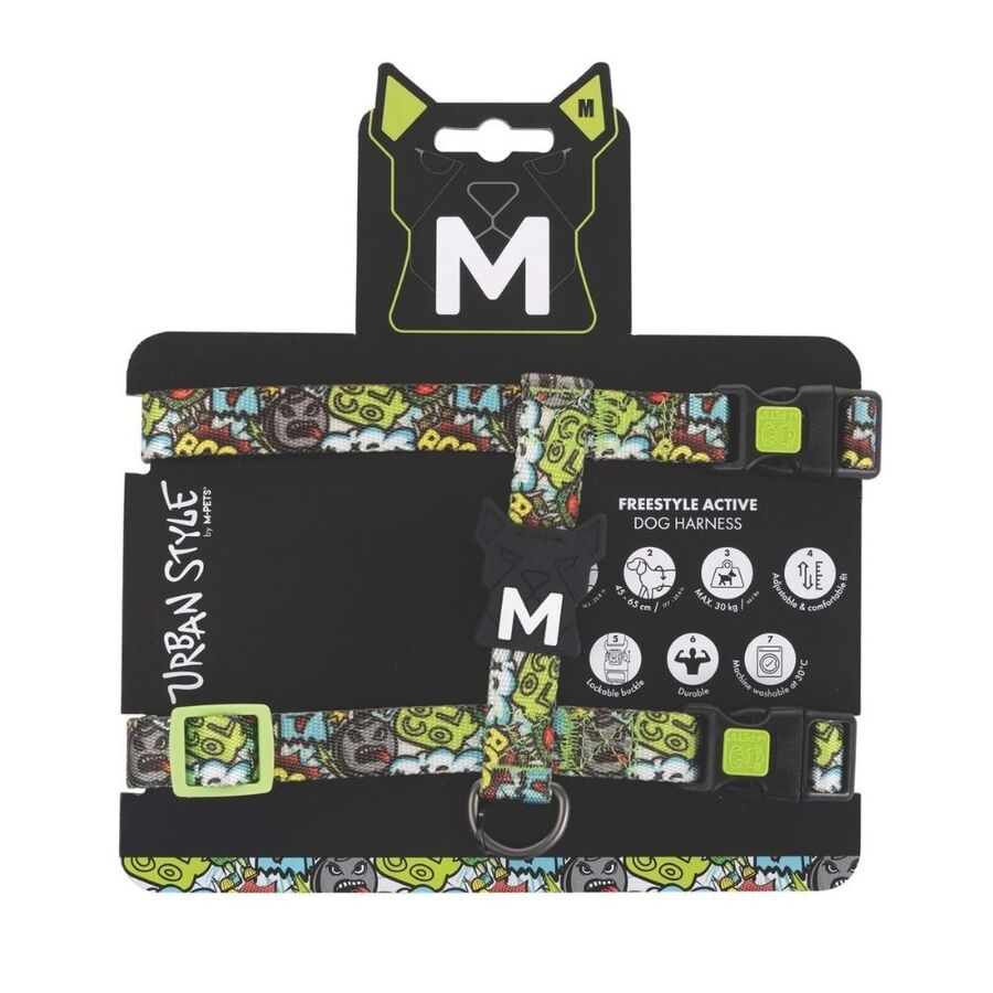 M-Pets Urbanstyle Multicolor Active Köpek Göğüs Tasması (M) - 1